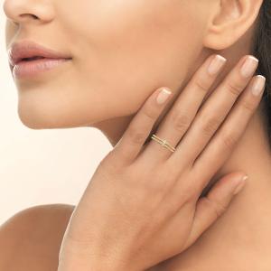 Bague LYVÉA – Plaqué Or 750 (3 MIC) & Zirconiums