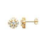 Boucles d’oreilles ÉLYSIA – Plaqué Or 750 (3 MIC) & Zirconiums