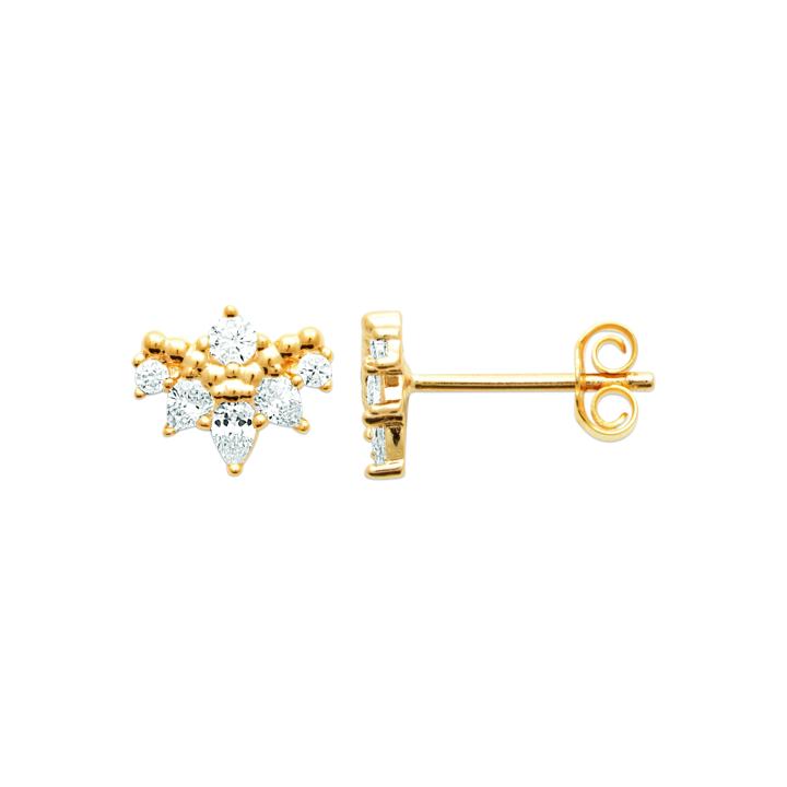Boucles d’oreilles SOLYRA – Plaqué Or 750 (3 MIC) & Zirconiums