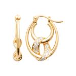 VALÉNORA – Boucles d’Oreilles Plaqué Or 750 (3 MIC) & Zirconiums