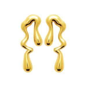 Boucles d’oreilles AZÉLIA – Acier Inoxydable Doré
