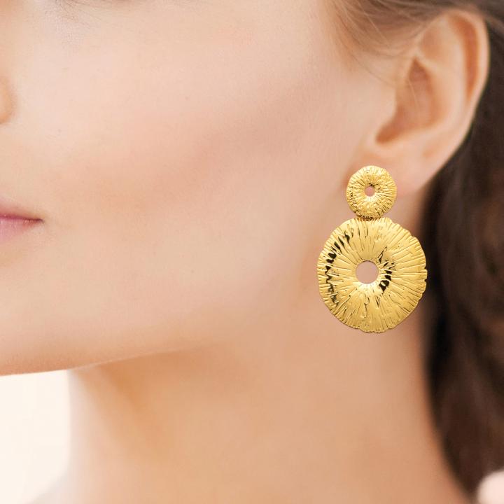 Boucles d’Oreilles AURÉLIA – Acier Inoxydable Doré