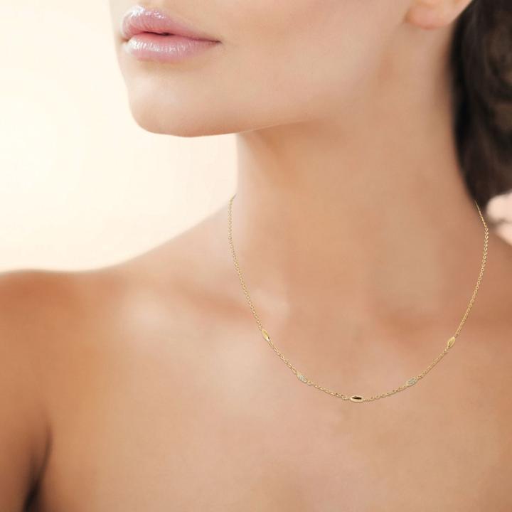 Collier LYVÉA – Plaqué Or 750 (3 MIC) & Zirconiums