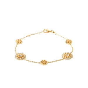 Bracelet ORNÉA – Plaqué Or 750 (3 MIC) & Zirconiums