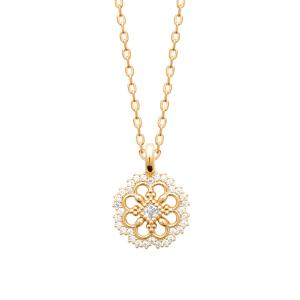 Collier ORNÉA – Plaqué Or 750 (3 MIC) & Zirconiums