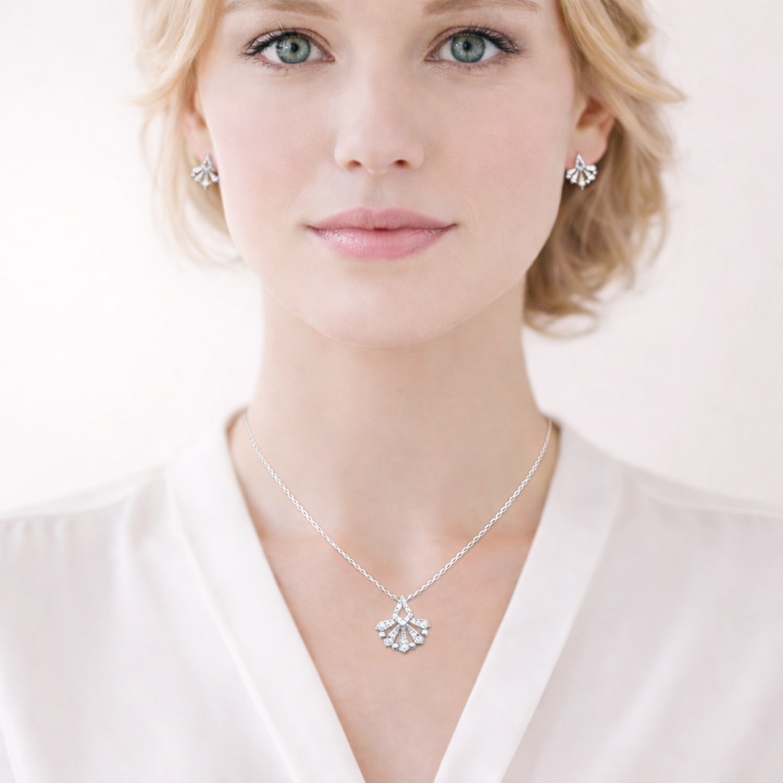 Collier NÛRA – Argent Rhodié & Zirconium